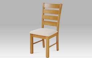 Jídelní židle, barva dub / potah béžový