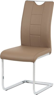 Jídelní židle DCL-411 LAT latte koženka / chrom