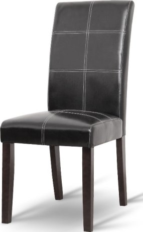 Jídelní židle, tmavý ořech/ekokůže černá, RORY