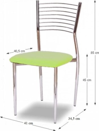 Židle, ekokůže zelená/chrom, ZAIRA