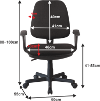 Kancelářská židle, černá, COLBY