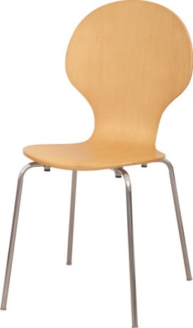 Židle, přírodní, dřevo + chrom, MAUI NEW