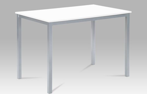 Jídelní stůl 110x70 cm, MDF bílá / šedý lak