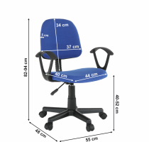 Kancelářská židle TAMSON, modrá / černá