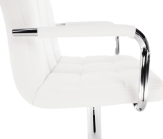 Barová židle LEORA 2 NEW, bílá ekokůže/chrom