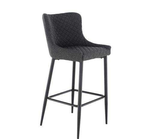 Barová židle CEZARIA, šedá/černá