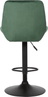 Barová židle CHIRO, tmavě zelená velvet látka
