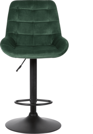 Barová židle CHIRO, tmavě zelená velvet látka