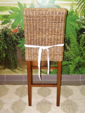 Barová židle LENKA - mahagon - banánový list