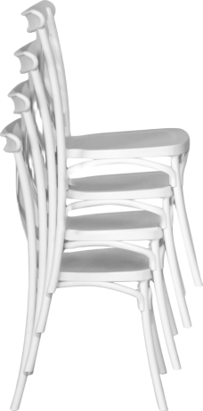 Bílá stohovatelná židle SAVITA