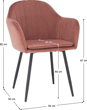 Designové křeslo ZIRKON, růžovohnědá velvet látka