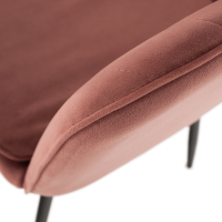 Designové křeslo ZIRKON, růžovohnědá velvet látka