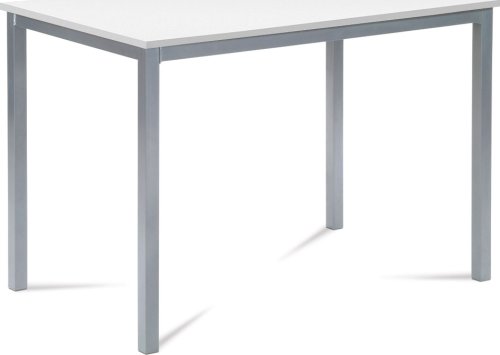 Jídelní stůl 110x70 cm, MDF bílá / šedý lak
