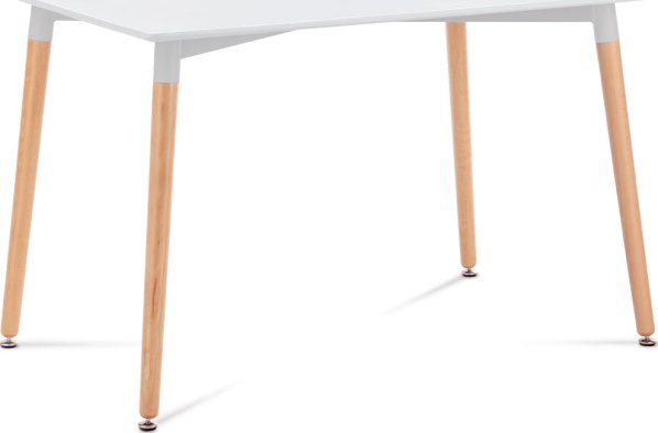 Jídelní stůl 120x80 cm, lak bílá / natural