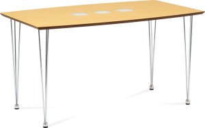 Jídelní stůl 135x80 cm, chrom / dýha natural (WD-5837-2)
