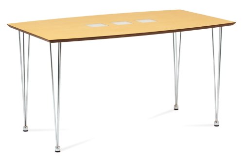Jídelní stůl 135x80 cm, chrom / dýha natural (WD-5837-2)