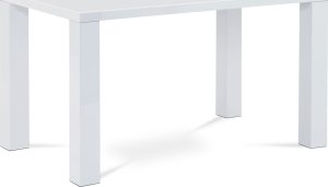 Jídelní stůl 135x80x76 cm, vysoký lesk bílý