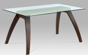 Jídelní stůl 150x90x75 cm, masiv buk/sklo