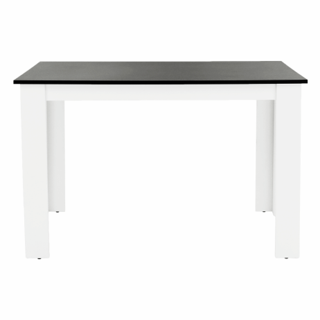 Jídelní stůl KRAZ, bílá / černá, 120x80