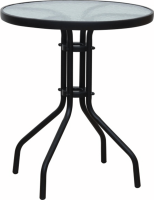 Jídelní stůl BORGEN TYP 1, černá ocel / sklo