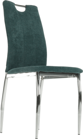 Jídelní židle, azurová látka / chrom, OLIVA NEW