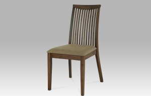 Jídelní židle, barva ořech, potah pískový