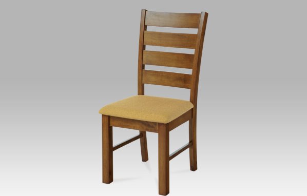 Jídelní židle barva ořech / potah pískový