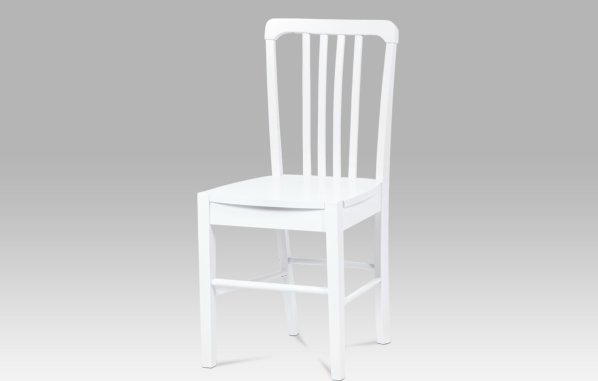 Jídelní židle celodřevěná, bílá