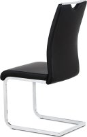 Jídelní židle DCL-411 BK černá koženka / chrom
