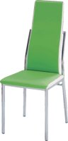 Jídelní židle, ekokůže zelená/bílá, ZORA