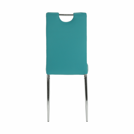 Jídelní židle, ekokůže žlutá kari, bílá / chrom, OLIVA