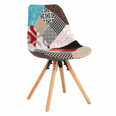 Jídelní židle GLORIA, patchwork barevná