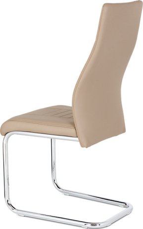 Jídelní židle HC-955 CAP koženka cappuccino / chrom