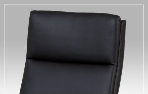 Jídelní židle, koženka černá / třešeň