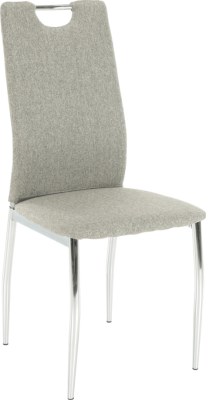 Jídelní židle, látka béžový melír / chrom, OLIVA NEW