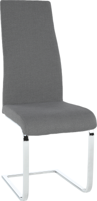 Jídelní židle, látka + chrom, tmavě šedá, AMINA