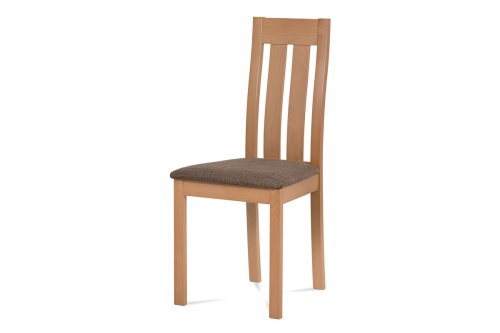 Jídelní židle masiv buk, barva buk, potah hnědý melír