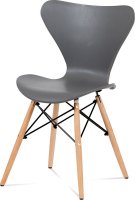 Jídelní židle šedý plast / natural