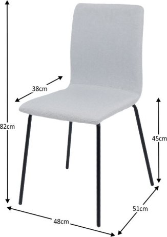 Jídelní židle, světle šedá / černá, RENITA
