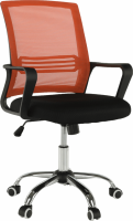 Kancelářská židle APOLO, síťovina oranžová / látka černá