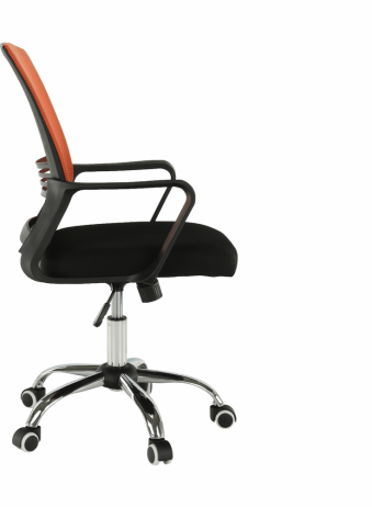 Kancelářská židle APOLO, síťovina oranžová / látka černá