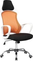 Kancelářská židle, bílá / oranžová, ARIO