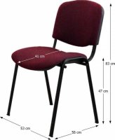 Kancelářská židle ISO BLACK - LEDA - HNEDA