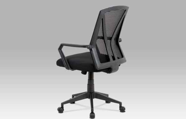 Kancelářská židle, černá mesh, plastový kříž, houpací mechanismus