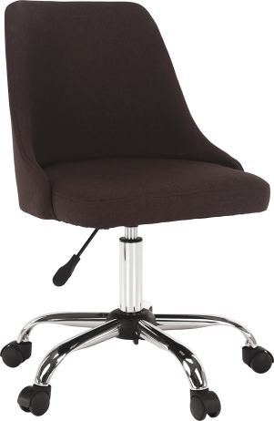 Kancelářská židle EDIZ, hnědá/chrom