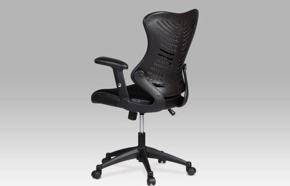 Kancelářská židle, látka mesh černá, houpací mechanismus