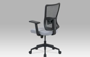 Kancelářská židle, šedá látka+černá síťovina, houpací mech., plastový kříž