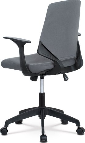 Kancelářská židle, šedá látka, černý PP, houpací mechanismus