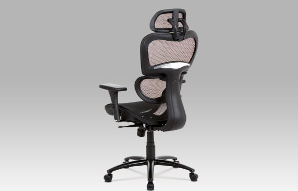 Kancelářská židle, synchronní mech., černá MESH, plast.kříž