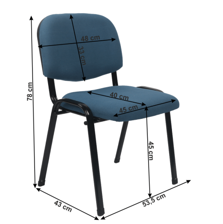 Kancelářská židle ISO 2 NEW, tmavě modrá